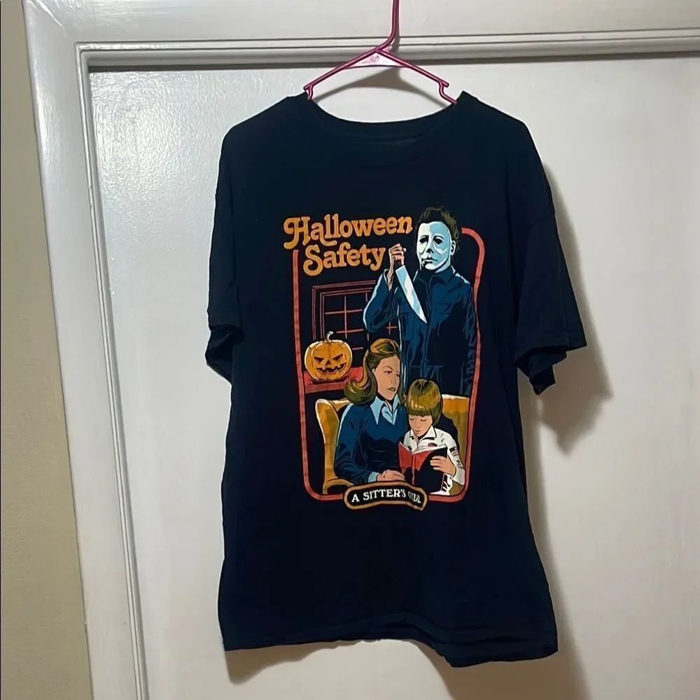 Halloween Safety Michael Myers T-shirt, size medium